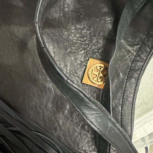 EUC Tory Burch Pyramid slouchy Large Black Leather Hobo Bag - Picture 15 of 15